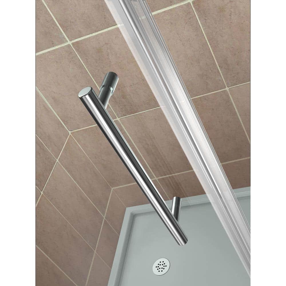 Aston SEN966EZ-CH-34-10 Merrick 34" x 72" Neo Angle Hinged Shower Enclosure