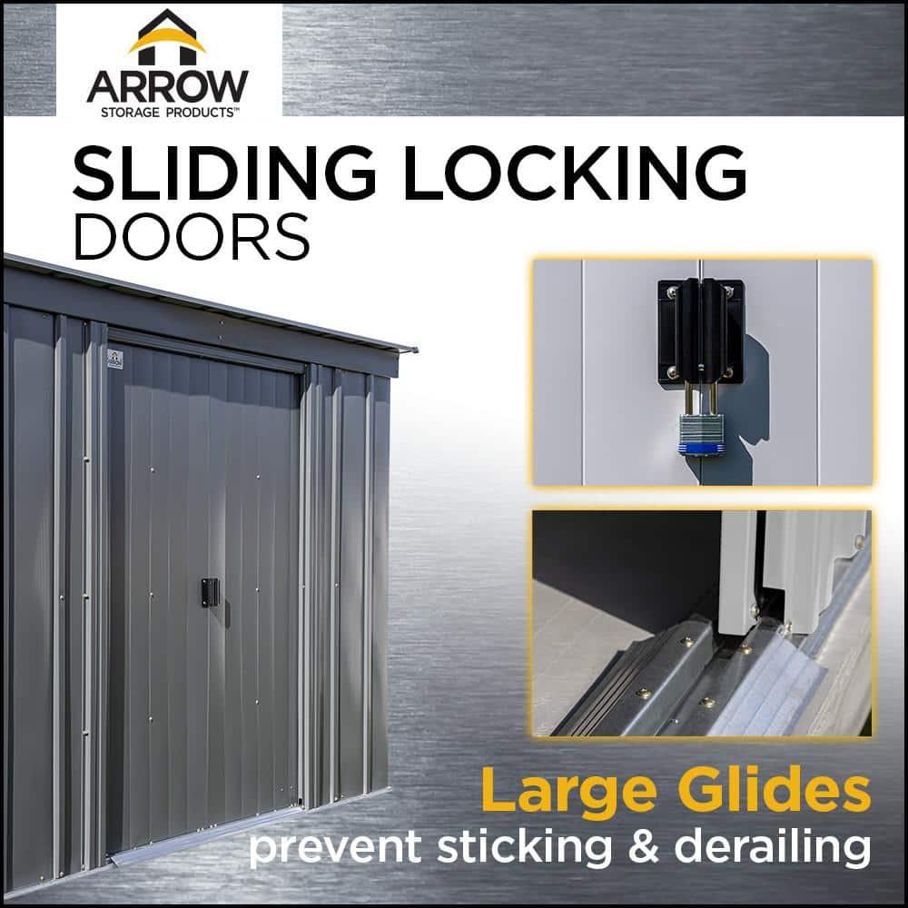 10 ft. W x 8 ft. D Metal Storage Shed