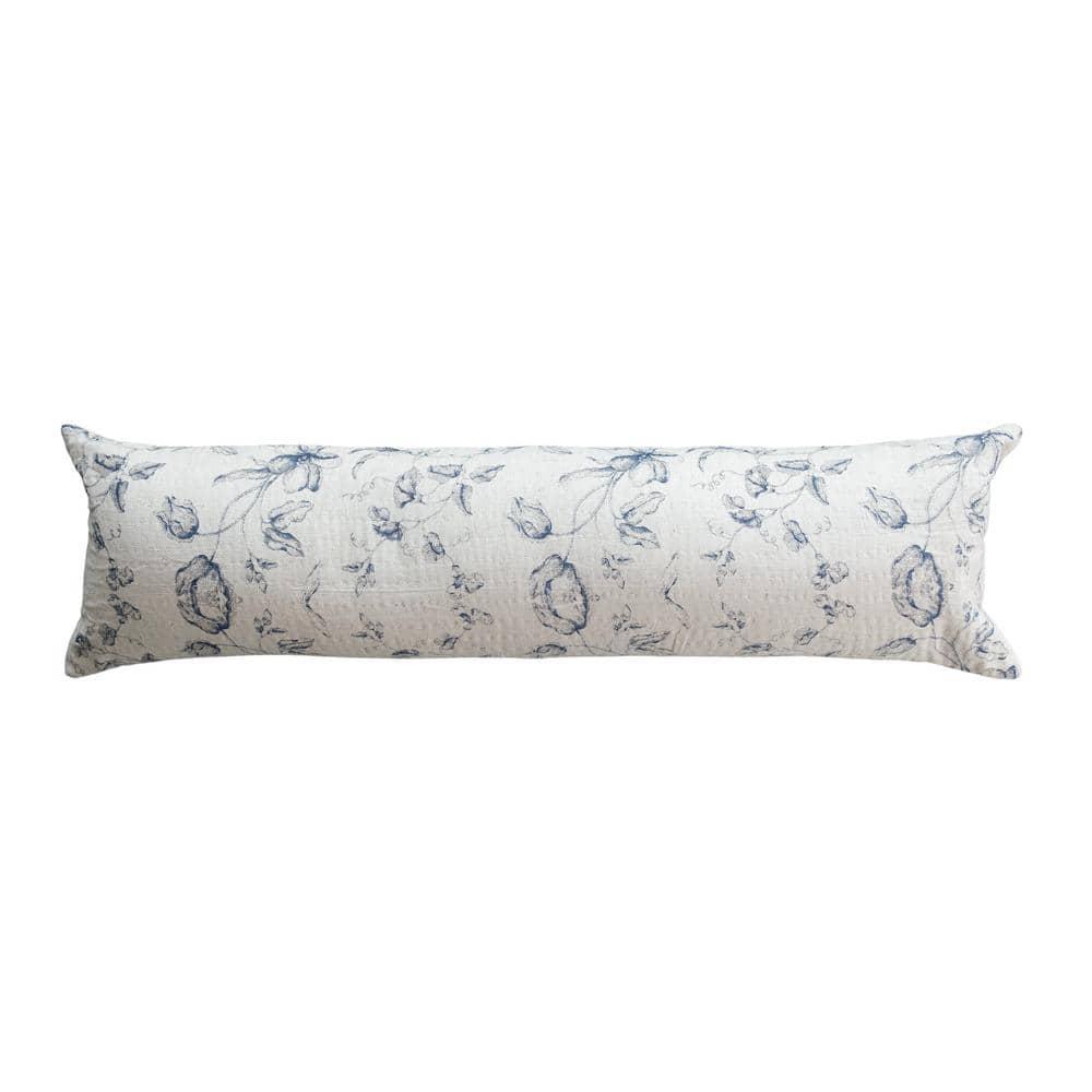 Creative Co-Op Long Patterned Cotton Lumbar Pillow