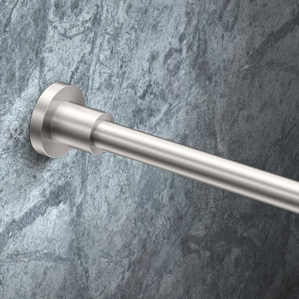 Minimalist 60" Straight Fixed Shower Curtain Rod | Wall Mount Solid Brass Shower Rod