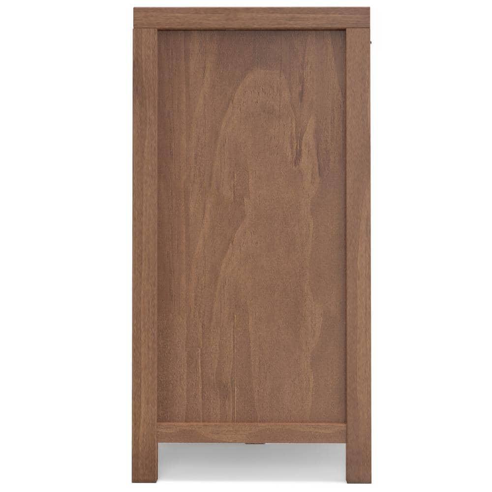 Simpli Home Hollander SOLID WOOD and Pine 54 inch x 18 inch Rectangle Contemporary Sideboard Buffet in Medium Saddle Brown