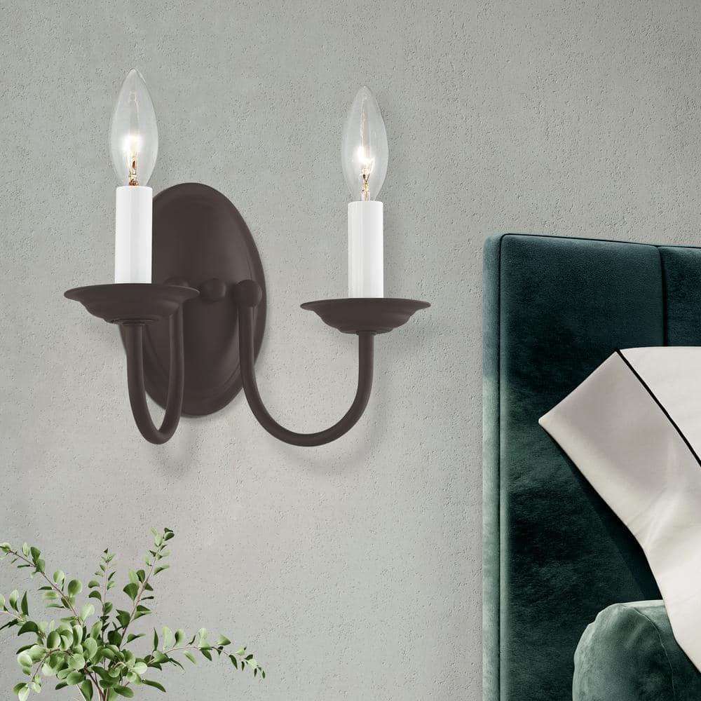Livex Lighting Home Basics 2 - Light Wall Light in  Bronze