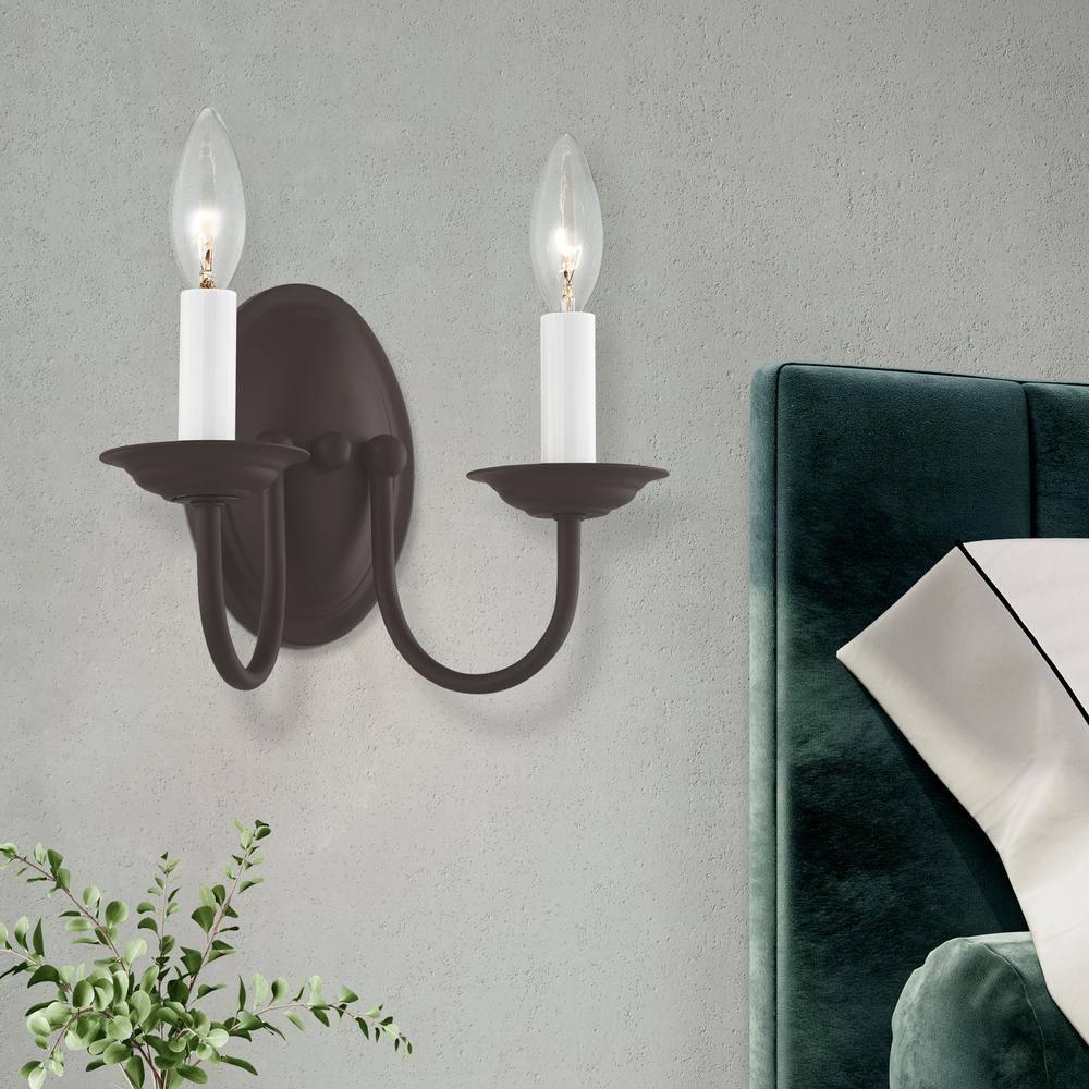 Livex Lighting Home Basics 2 - Light Wall Light in  Bronze