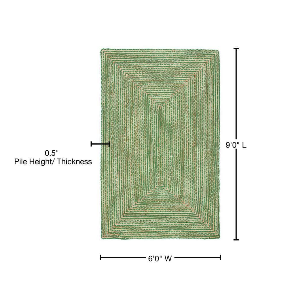 Cape Cod CAP202 Woven Indoor Area Rug - Green/Natural - 6'x9' - Safavieh