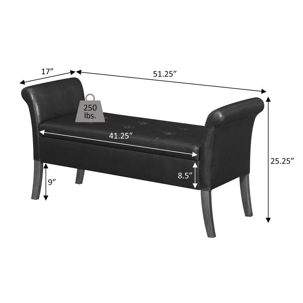 Designs4Comfort Garbo Storage Bench Ottoman  Ribbon Pattern Fabric
