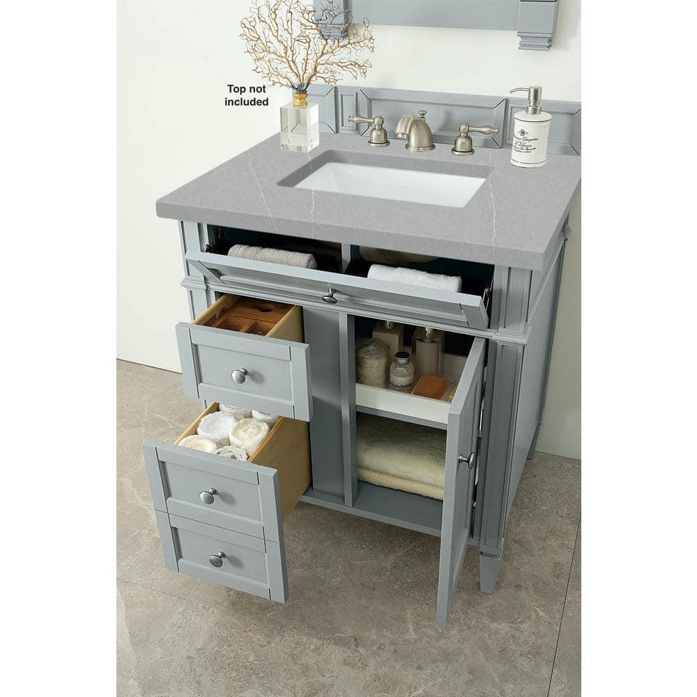 James Martin Vanities 650-V30 Brittany 30" Single Basin Poplar Wood Vanity Cabinet Only -