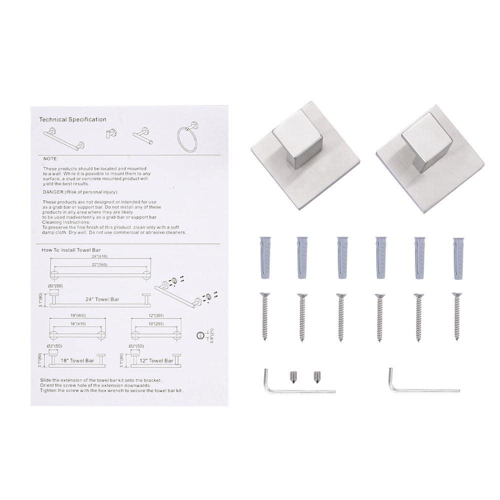 GERZWY Brushed Stainless Steel Towel Hook Robe Hook Coat Hook Heavy Duty Wall Mounted Luxury Hooks for Bathroom Hotel 2 Pack FG1607-2LS