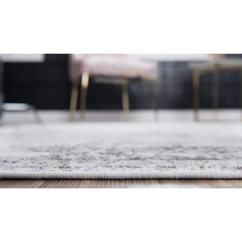 Unique Loom 8' 0 x 8' 0 Sofia Casino Gray Area Rug