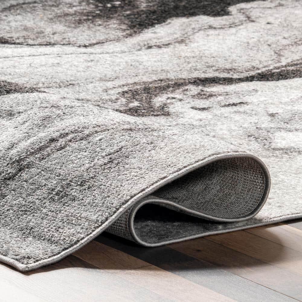 Nuloom Remona Abstract 9x12 Indoor Area Rug for Living Room Bedroom Dining Room Kitchen, Grey/Ivory