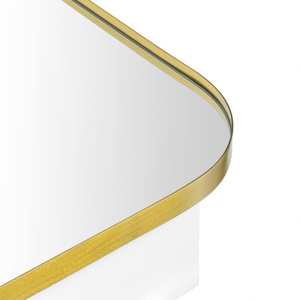 TEHOME Gold Surface and Recessed Mount Rectangular Stainless Steel Metal Framed Bathroom Medicine Cabinet with Mirror, 22'' W x 30'' H