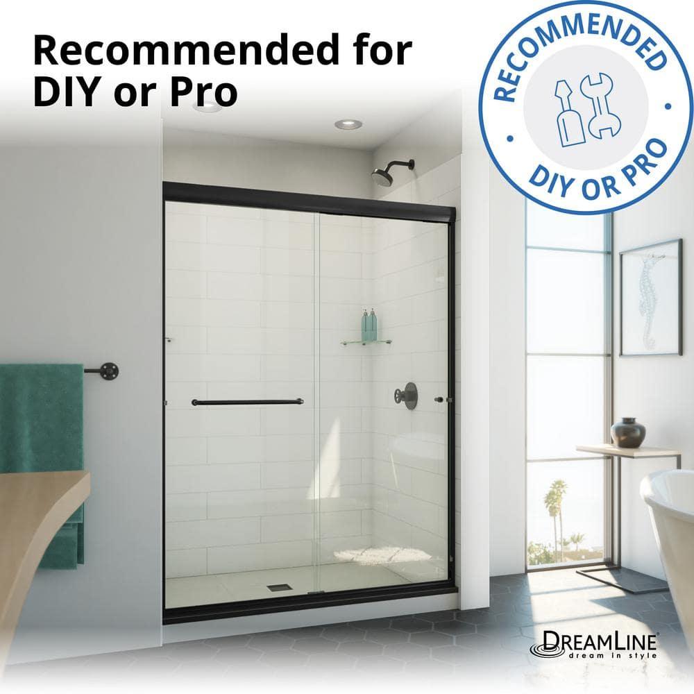 DreamLine Alliance Pro BG 56-60 in. W x 70 3/8 in. H Semi-Frameless Sliding Shower Door