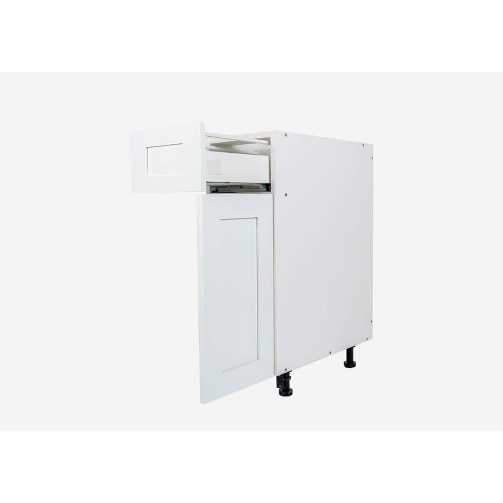 Cambridge Everest Quick Assemble Modern Style, Shaker White Base Kitchen Cabinet,1 Drawer