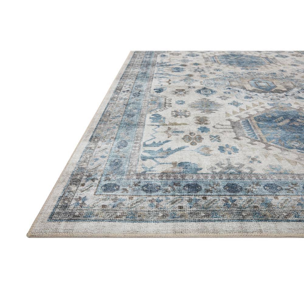 Loloi II Heidi Collection HEI-04 Ivory / Ocean, Southwestern Area Rug 2'-3" x 3'-9"