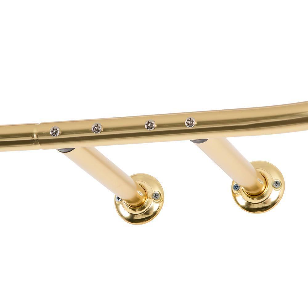 Utopia Alley 64'' D-Shaped Drill / Screw Shower Curtain Rod & Hook Set