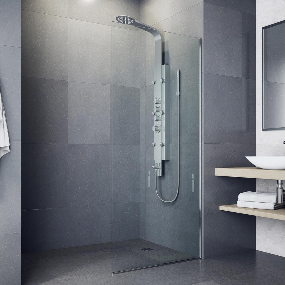 Mateo 60" H X 7" W 6-Jet Shower System & Tub Filler with Hand Shower Wand and Rainfall Shower Head