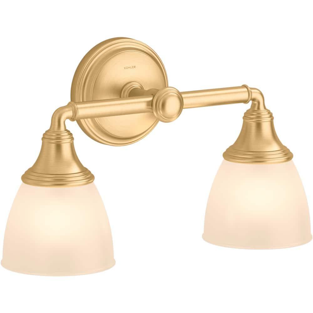 Devonshire 2 Light Indoor Bathroom Vanity Light Fixture, Position Facing Up or Down, UL Listed