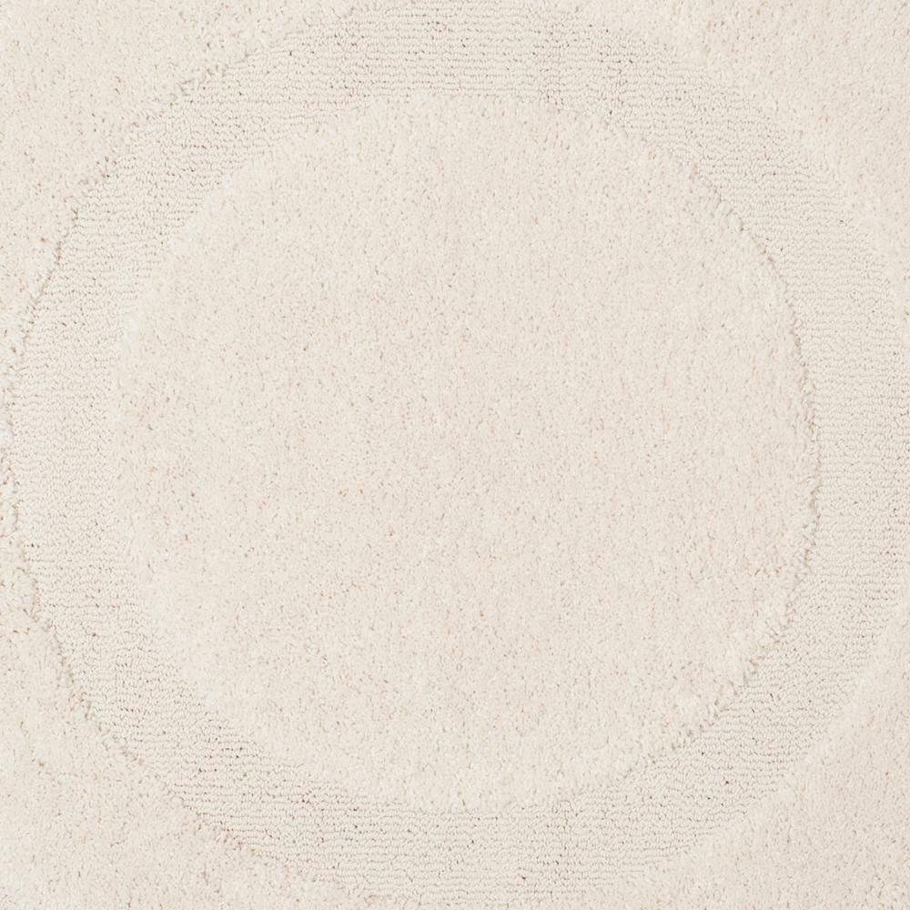 Florida Shag SG454 Power Loomed Indoor Area Rug - Creme/Creme - 4' round - Safavieh.