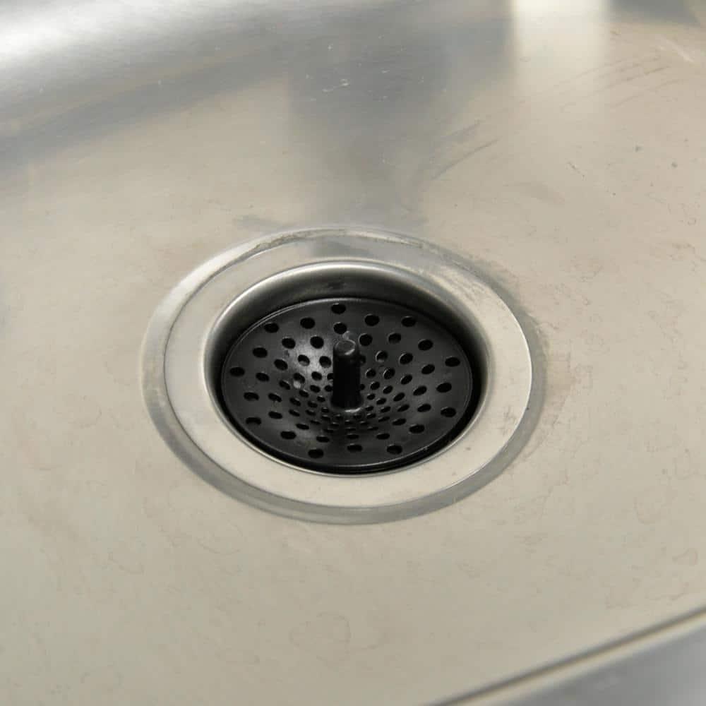 Daiosportswear Sink Strainer Kitchen Drain Household Black Stainless Steel Sink Filter Basket Sink Plug Vegetable Basin Water Blocking Accessories