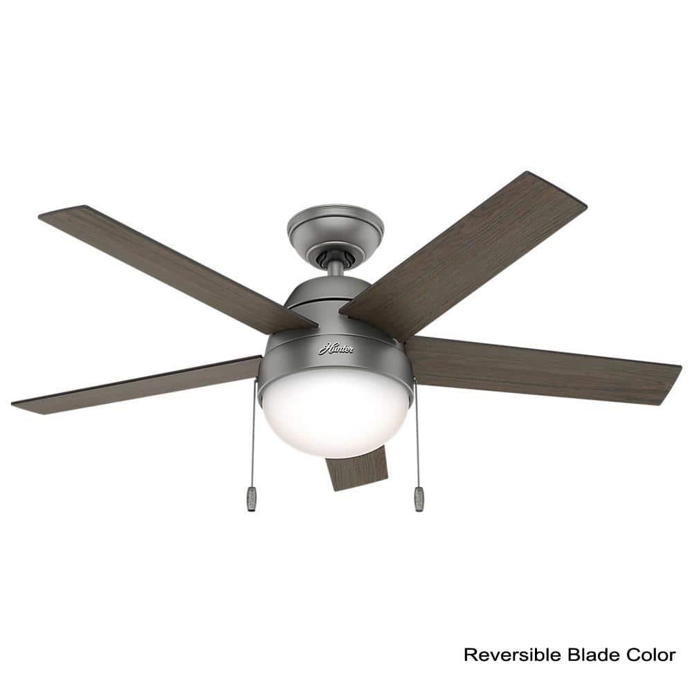 Hunter Fan 46" Anslee Standard Ceiling Fan with Pull Chain and Light Kit Included