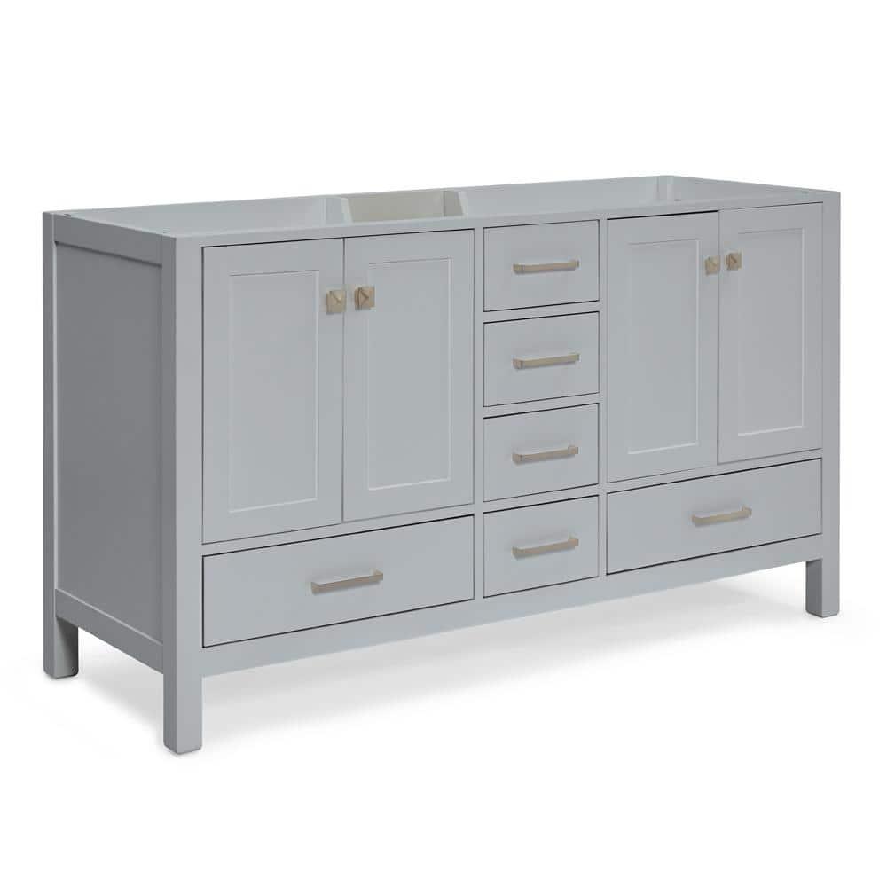 Ariel A061d-Bc Cambridge 60" Double Free Standing Vanity Cabinet Only - Grey