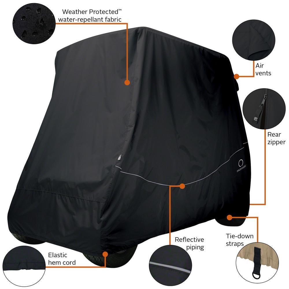 Fairway Short Roof Golf Car Quick-Fit Cover Black