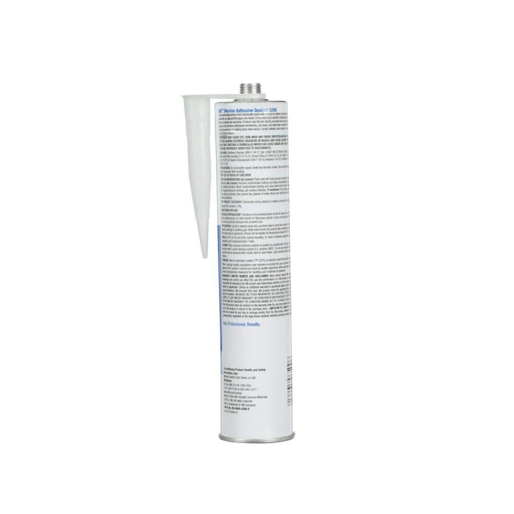 3M Marine Adhesive Sealant 5200,, White, 295 mL, 1 Cartridge, Watertight Bonging/Sealing of Gelcoat