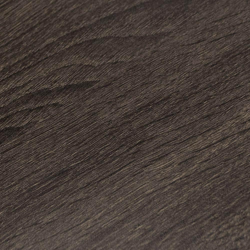 Lavish Home 59" L-Shaped Farmhouse Style Desk with Return for Home Office in Dark Gray Oak Finish
