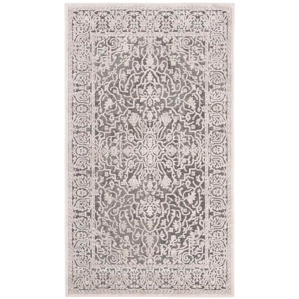 Reflection RFT670 Power Loomed Indoor Accent Rug - Dark Grey/Cream - 3'x5' - Safavieh.