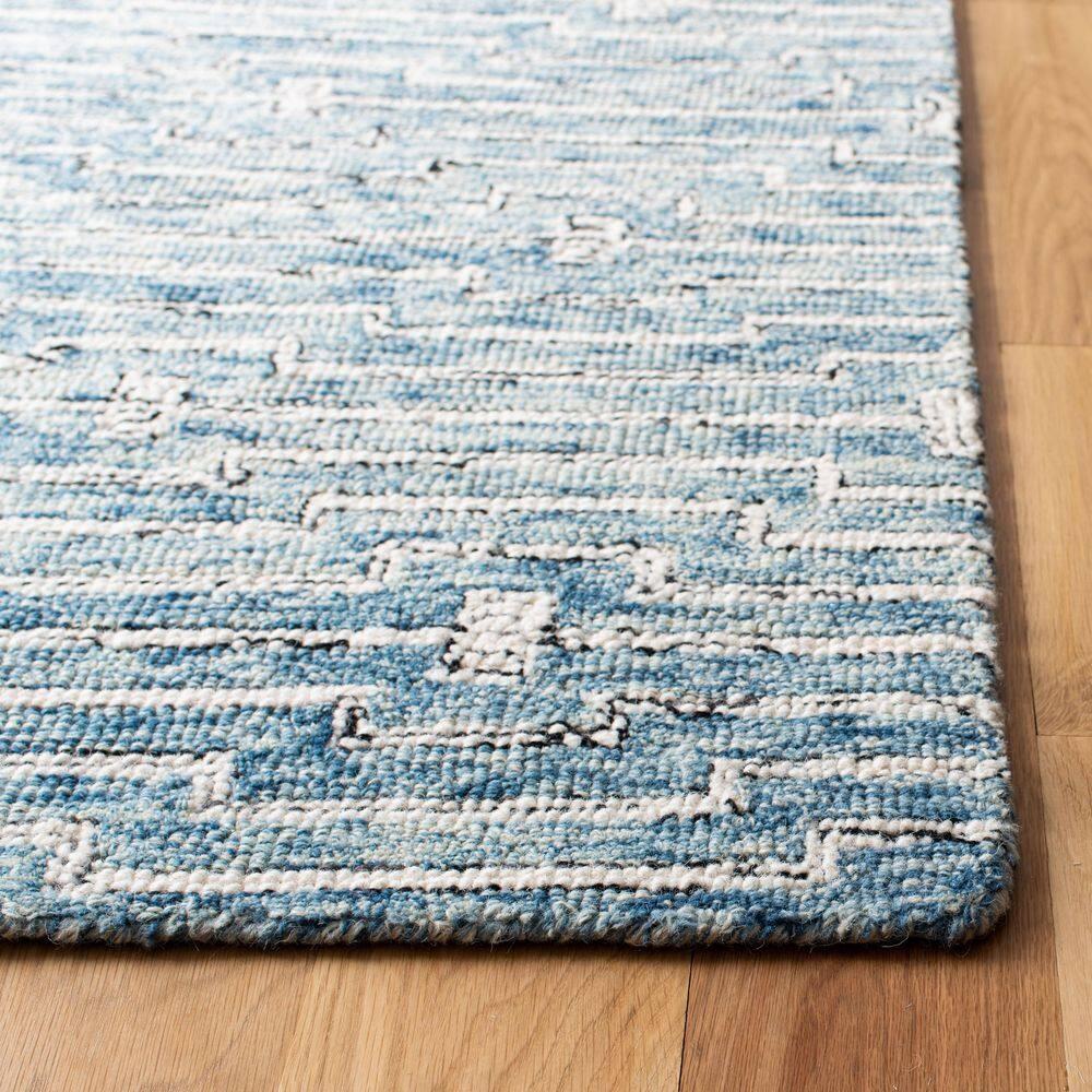 Micro-Loop MLP178 Hand Tufted Area Rug - Light Blue/Ivory - 5'x5' - Safavieh.