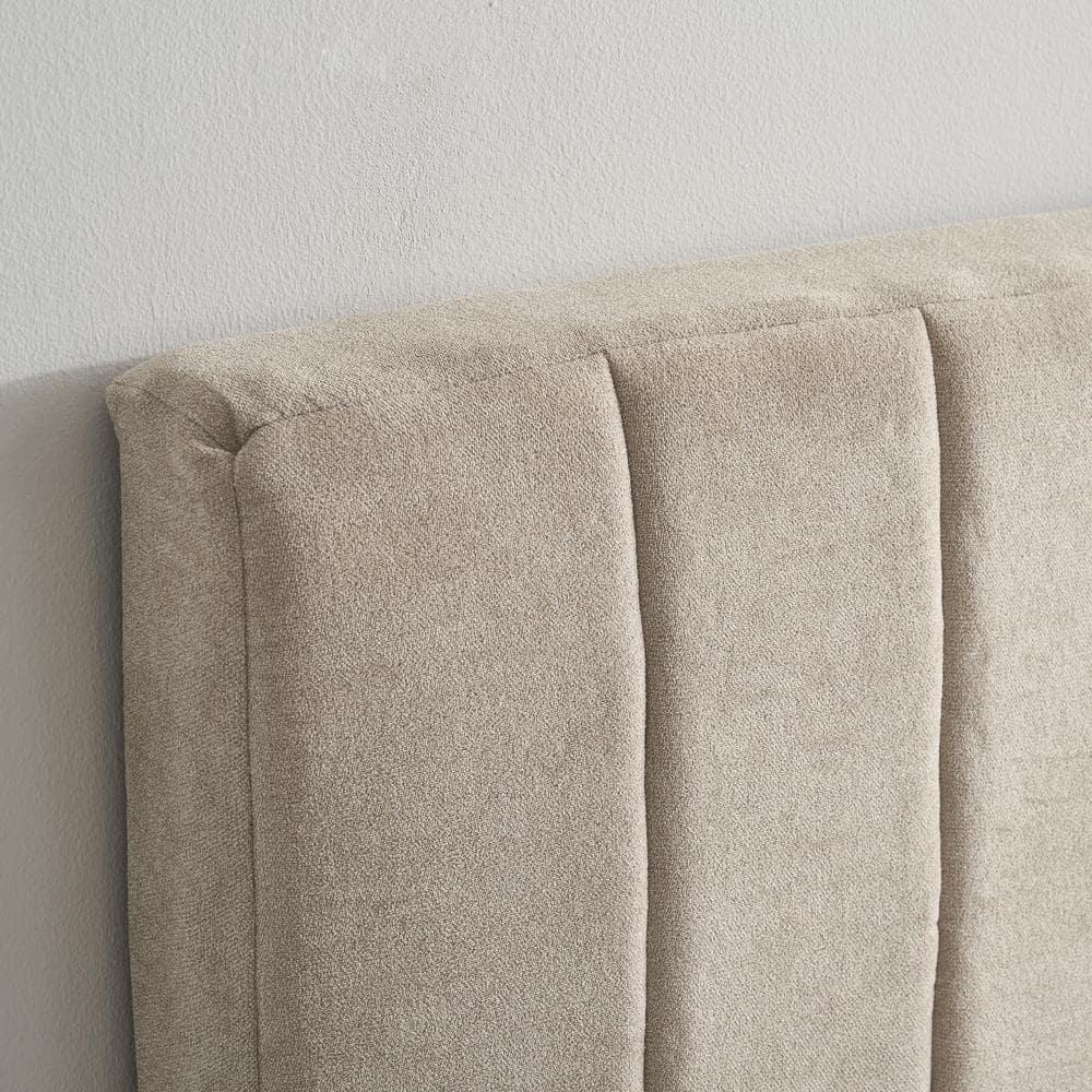 Upholstered Queen Headboard - Easy Assemble Wall Mounted Headboard with 3D Soundproof Wall Panels for Queen Size Bed - Beige