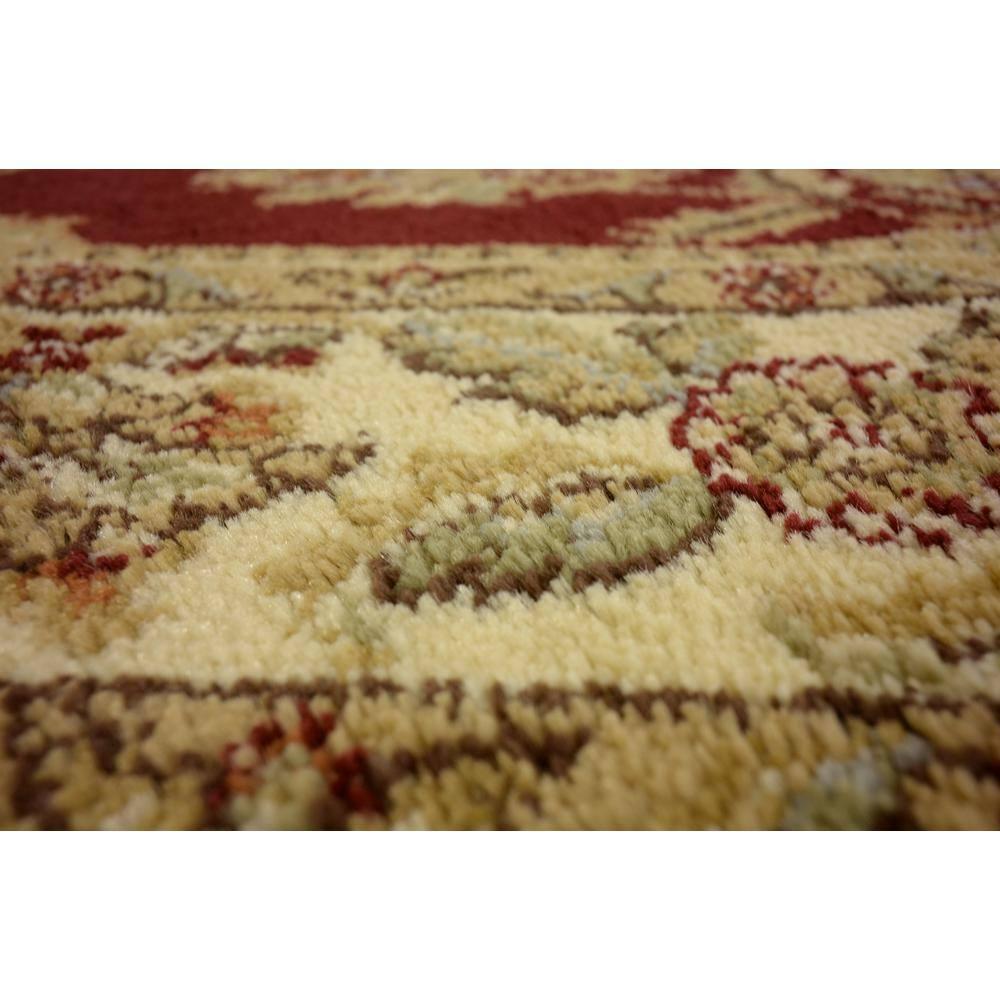 Unique Loom Voyage Collection Area Rug - Reddington (4' 1" Square Red/Cream)