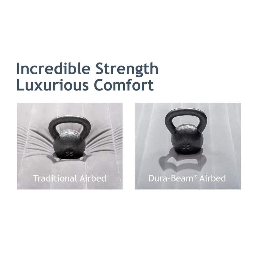 Intex Intex Dura Beam Plus Fiber-Tech Elevated Air Mattress with Built-In Pump