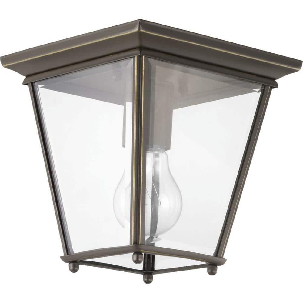 Calais Transparent Square Outdoor Flush Mount