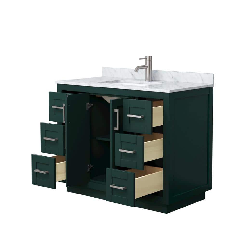 Wyndham Collection Miranda 42" Freestanding Single Bathroom Vanity with Cultured Marble Top