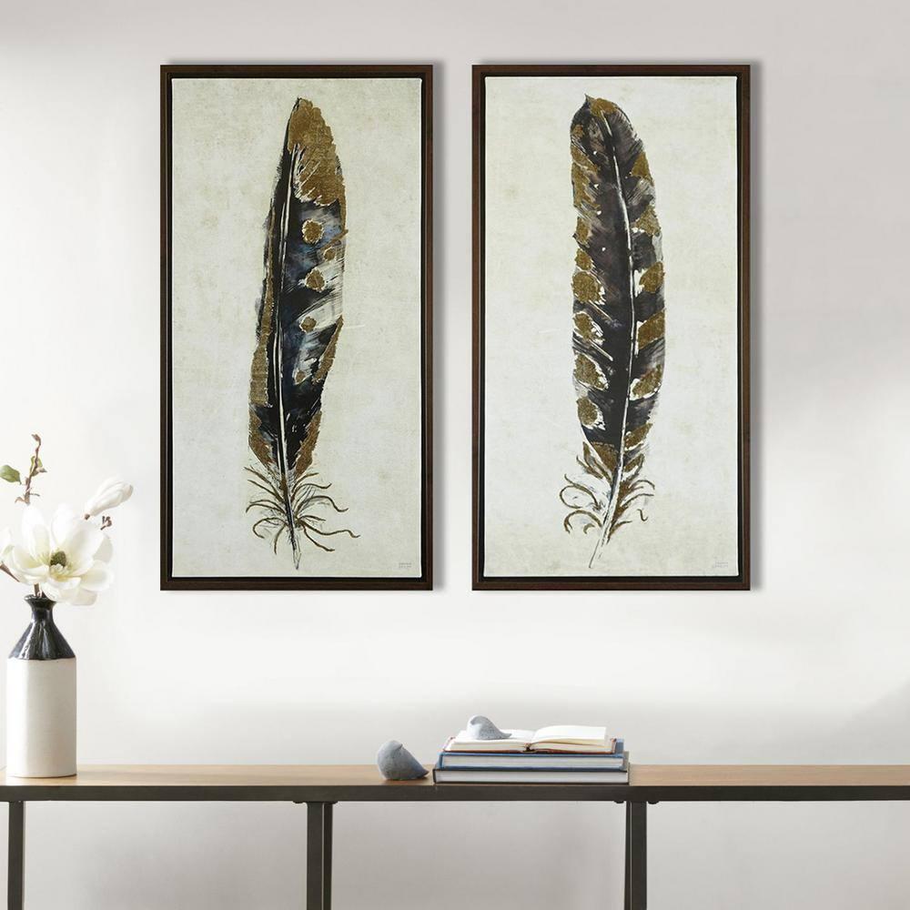 HLILish Gold Foil 2-Piece Canvas Wall Art Set