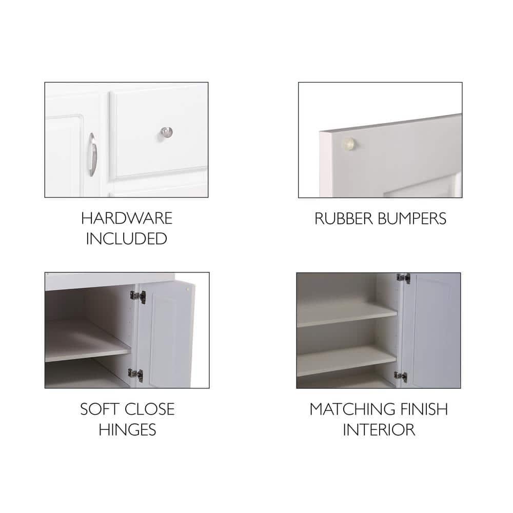 Design House Brookings 36 Inch Bathroom Vanity, Ready to Assemble, Solid Wood, Sherwin Williams – Design House, 587097