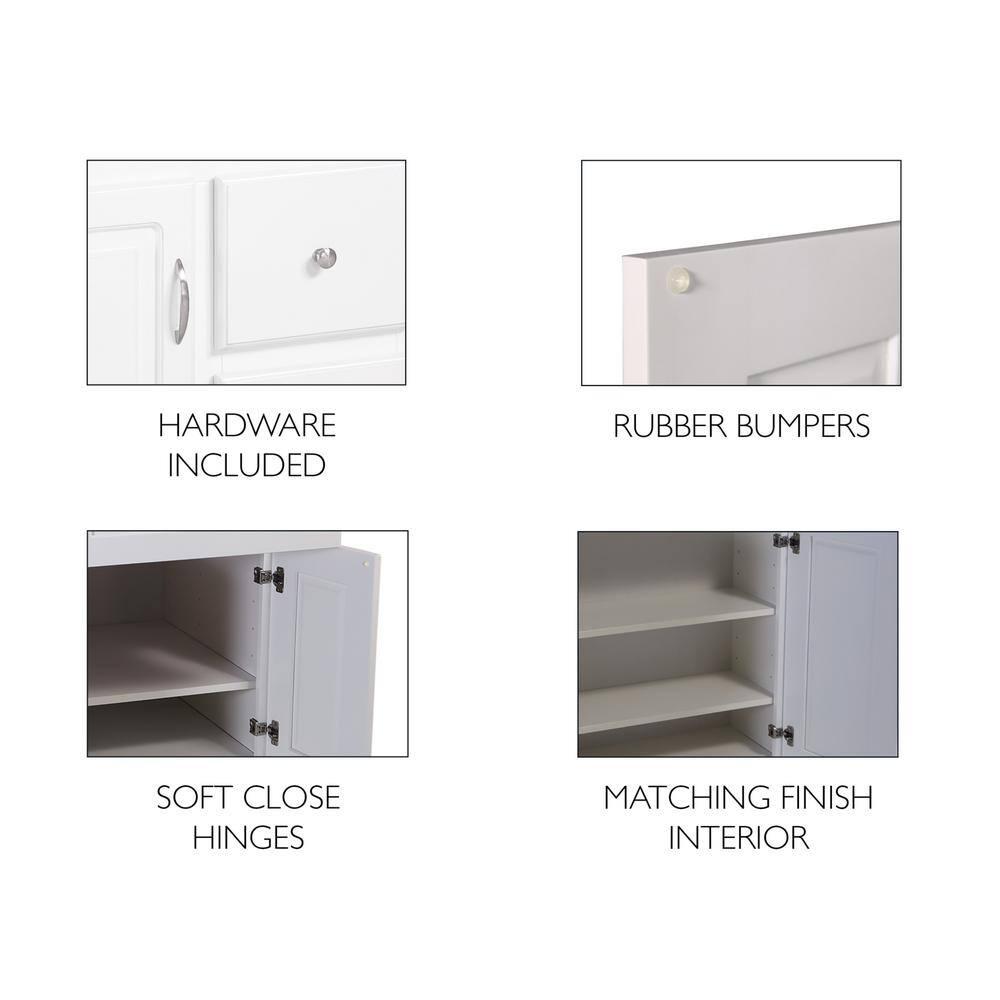 Design House Brookings 36 Inch Bathroom Vanity, Ready to Assemble, Solid Wood, Sherwin Williams – Design House, 587097