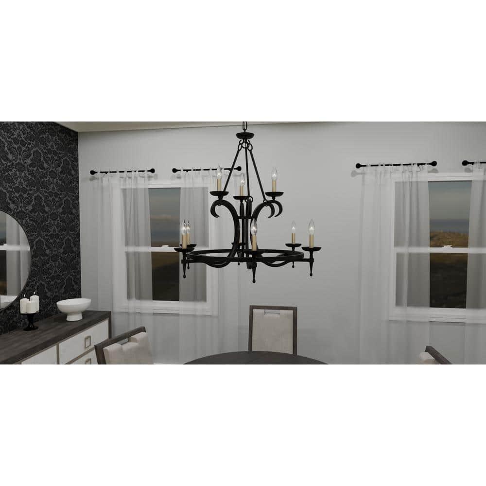 Quoizel Lighting Octavia 9 - Light Chandelier in  Earth Black