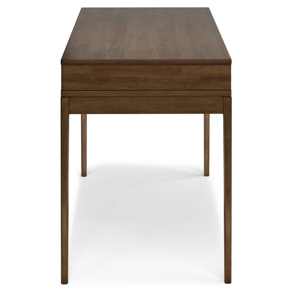 Simpli Home Harper Solid Wood Desk, Contemporary Style with Keyboard Tray and Storage