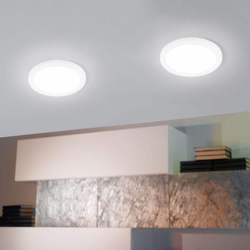 EGLO Trago 9 1 -Light 8.86-in White Flush Mount Light ENERGY STAR Certified