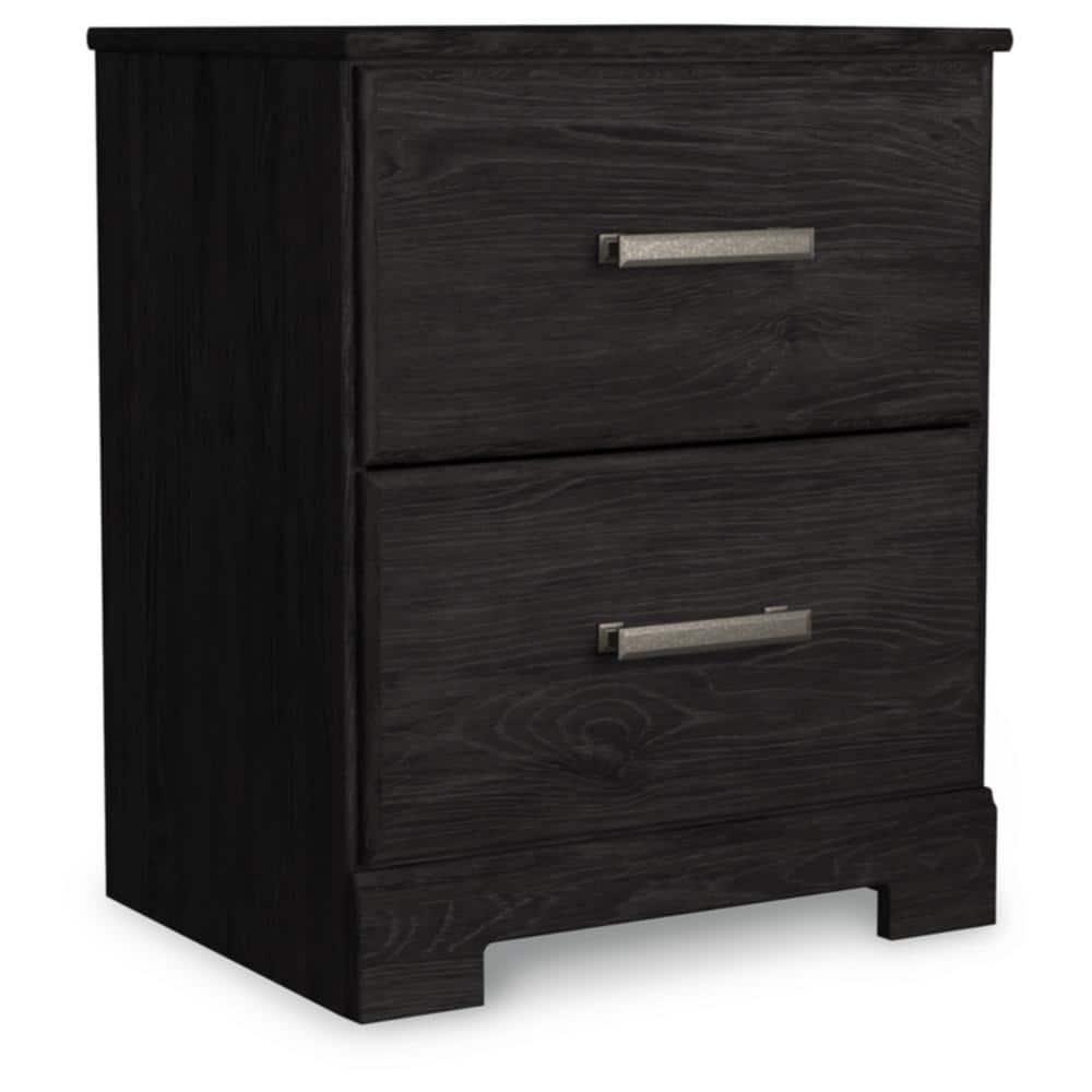 Signature Design by Ashley Casual Belachime 2 Drawer Nightstand, Black