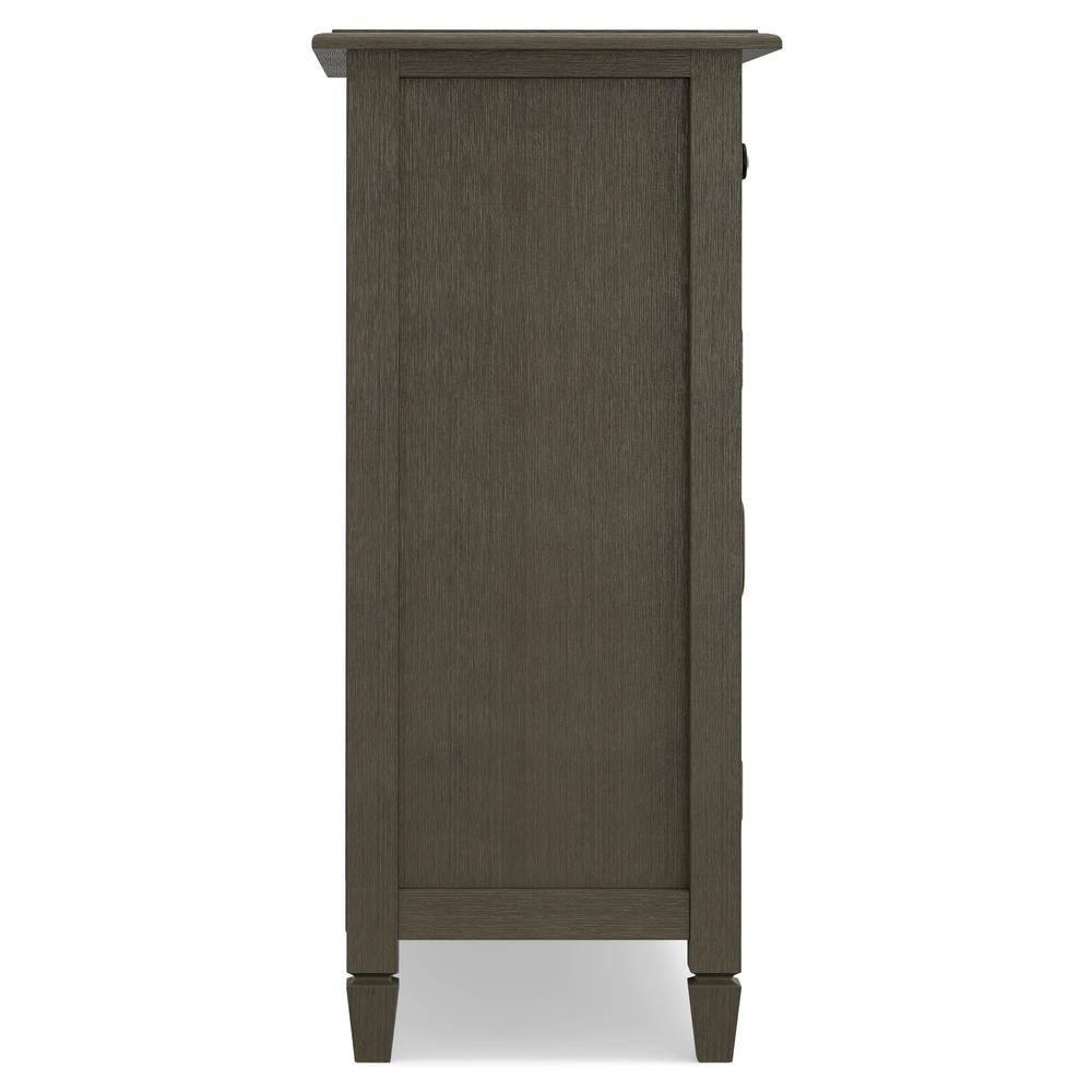 Simpli Home Connaught 40"W Solid Wood 2-Shelf Entryway Storage Cabinet with 2 Storage Drawers