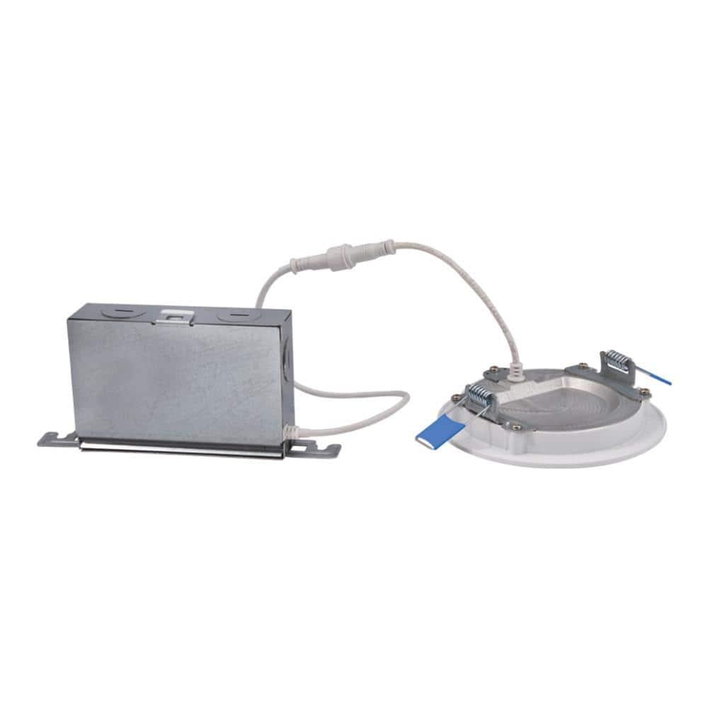 Halo HLB Lite Matte White 4 in. W LED Smart-Enabled Canless Recessed Downlight 10.1 W