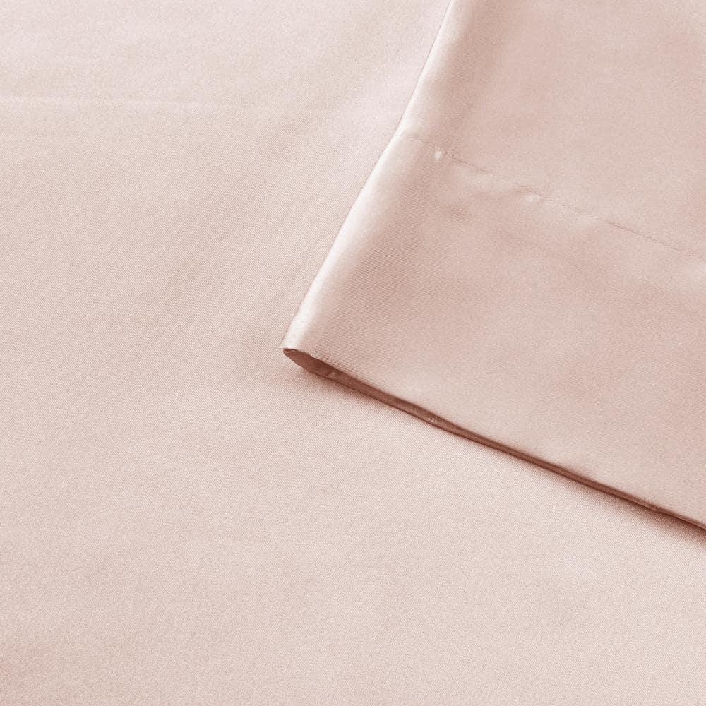 California King Satin Luxury 6pc Sheet Set Blush