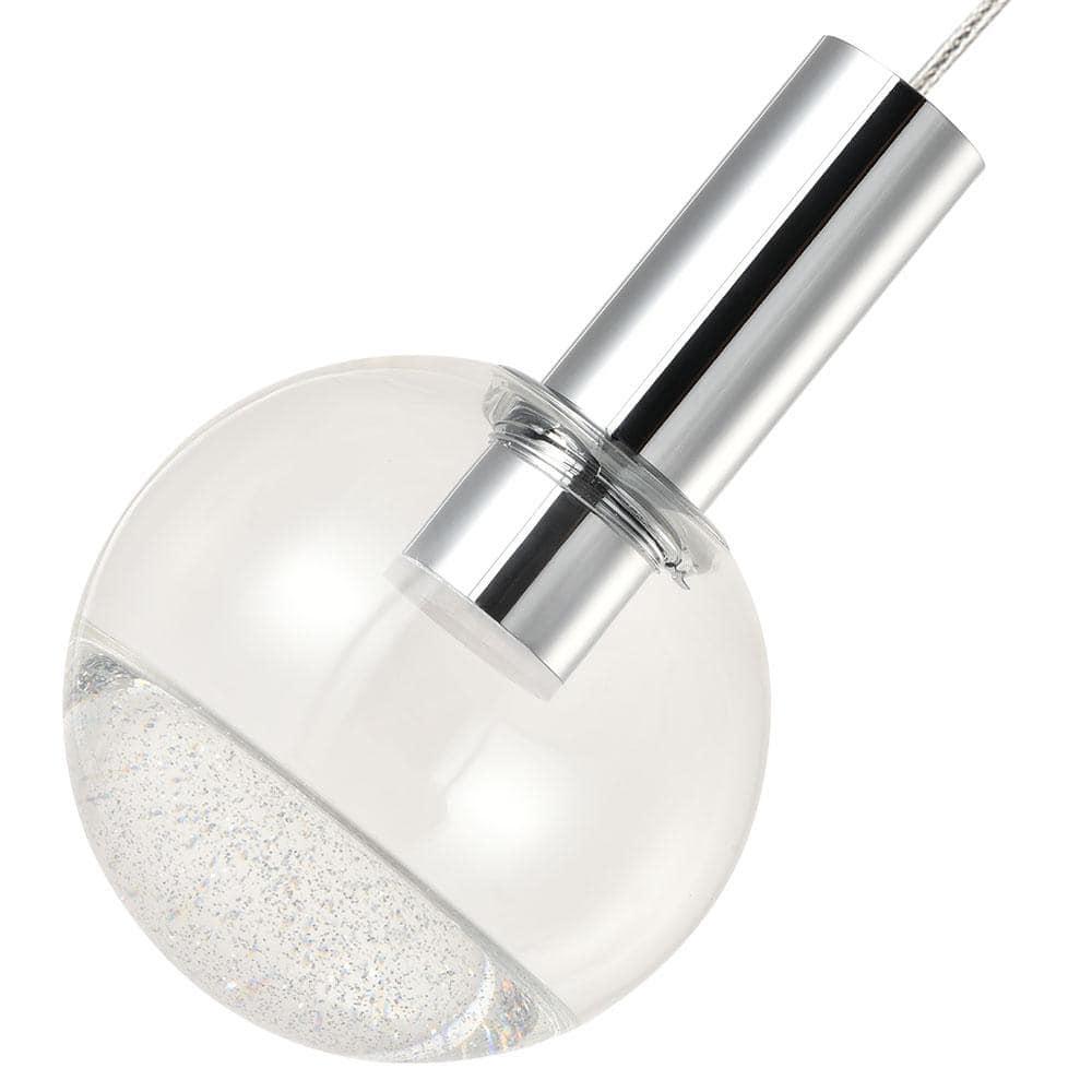 Sienna 5-in Integrated LED Height Adjustable ETL Certified Pendant Light with Globe Shade