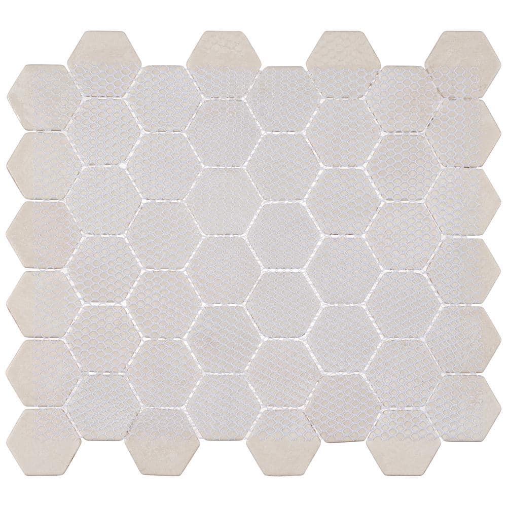 Terrain 2'' Hex Glass Mosaic Kitchen Backsplash, Bathroom, Shower, Wall and Floor Tile