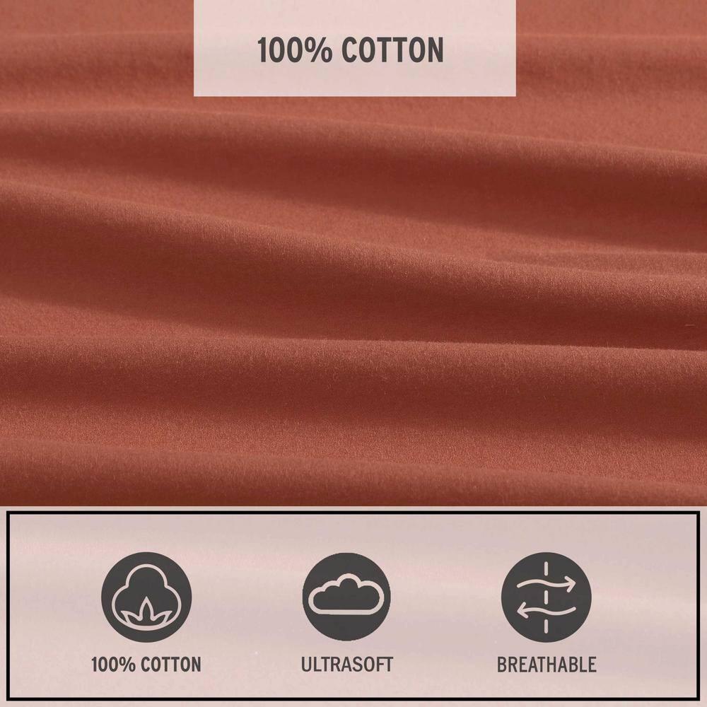 Eddie Bauer Eddie Bauer Solid Brushed Percale Cotton Sheet Set