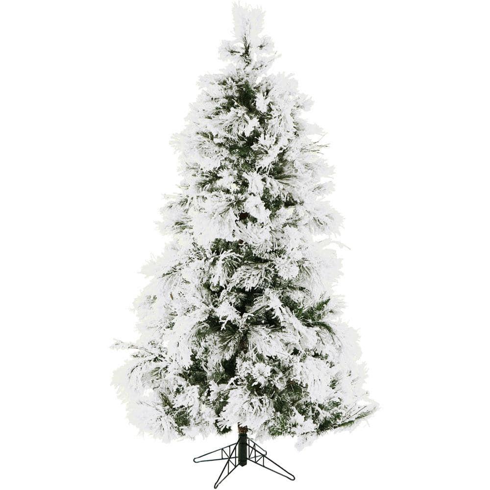 Fraser Hill Farm Fraser Hill Farm Flocked Snowy Pine Artificial Christmas Tree