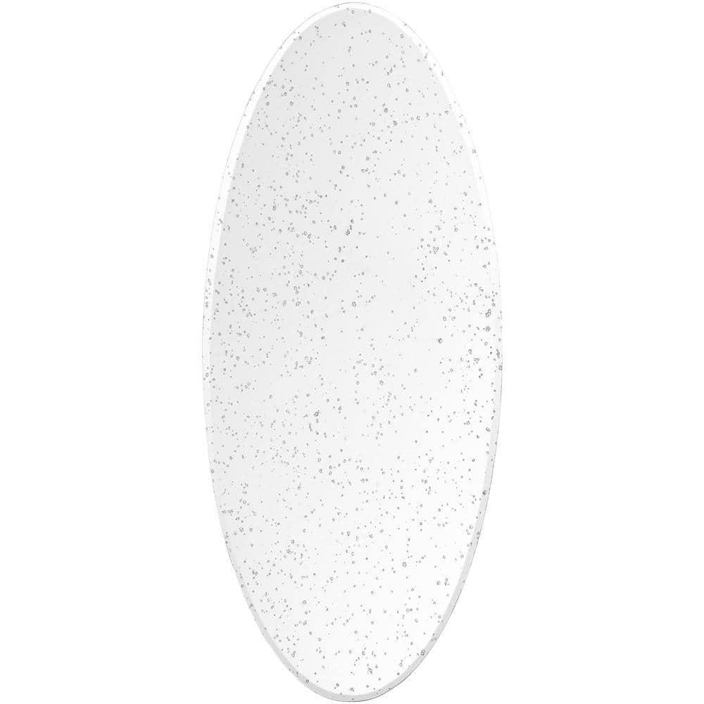 Oval Frameless Beveled Glass Wall Mirror