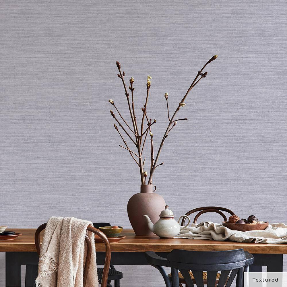Tempaper & Co.® Faux Horizontal Grasscloth Removable Peel and Stick Wallpaper, Textured Blue, 28 sq. ft.: Vinyl, Prepasted, Abstract Pattern